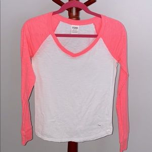 Victoria’s Secret PINK neon pink long sleeve shirt